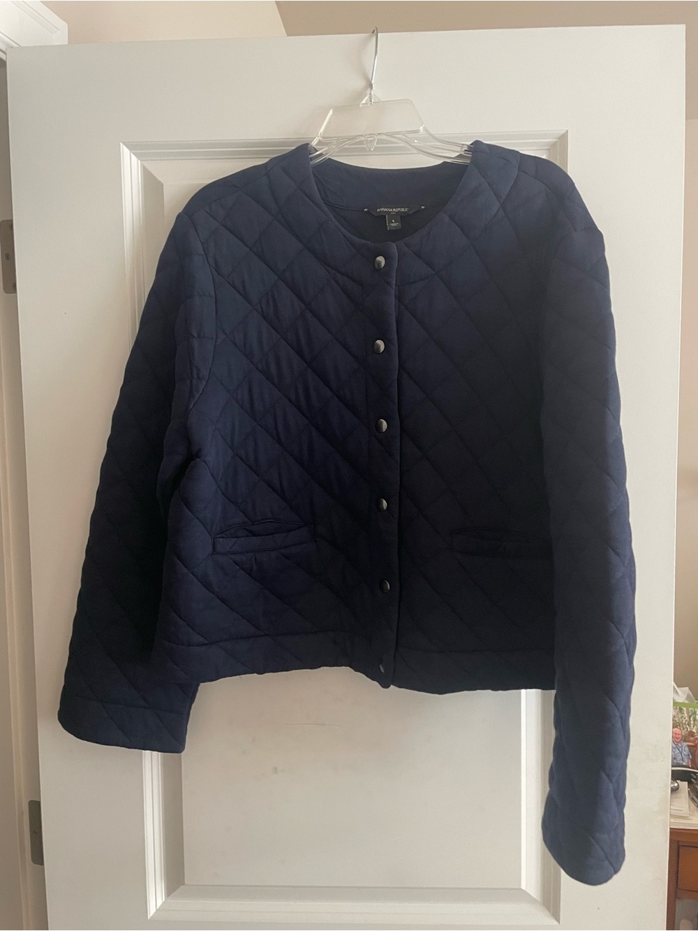 Quilted Cotton Jacket in Navy